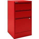 Rote Standcontainer aus Metall mit Schublade Breite 0-50cm, Höhe 50-100cm, Tiefe 0-50cm 