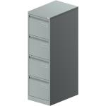 Silberne Büroschränke & Home Office Schränke aus Stahl mit Schublade Breite 100-150cm, Höhe 0-50cm, Tiefe 0-50cm 