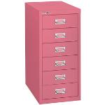 BISLEY MultiDrawer™ L296 Schubladenschrank pink 6 Schubladen 27,8 x 38,0 x 59,0 cm