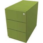 Grüne Bisley Note Rollcontainer pulverbeschichtet aus Metall mit Schublade Breite 250-300cm, Höhe 450-500cm, Tiefe 50-100cm 