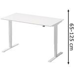 Bisley Schreibtisch Varia, VS1608W396, weiß, elektrisch höhenverstellbar, Maße: 160 x 80cm