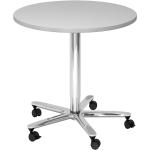 Silberne Runde Runde Tische 80 cm aus Chrom höhenverstellbar Breite 0-50cm, Höhe 0-50cm, Tiefe 0-50cm 
