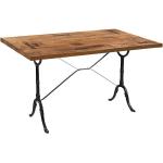 Braune Vintage Möbel Exclusive Rechteckige Esstische Holz lackiert aus Massivholz Breite 100-150cm, Höhe 50-100cm, Tiefe 50-100cm 