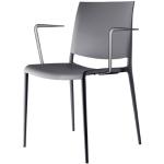 Anthrazitfarbene Konferenzstühle & Besucherstühle lackiert aus Kunstleder stapelbar Breite 0-50cm, Höhe 0-50cm, Tiefe 0-50cm 7-teilig 