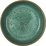 Grüne Skandinavische Runde Teller 18 cm matt aus Keramik 