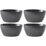 Schwarze Gepunktete Schüssel Sets & Schalen Sets aus Keramik 4-teilig 