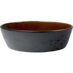 Schwarze Skandinavische Suppenteller 18 cm aus Keramik 