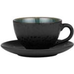 Schwarze Bitz Teetassen aus Keramik 