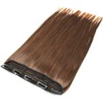 BiYa Hair Elements Thermatt Haarverlängerung mit Haarklemme zum sofortigen Anstecken, glatt, Dipdye Brown Nr. 2T30 18/80 g