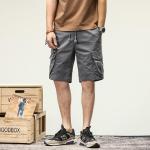 Khakifarbene Casual Cargo-Shorts aus Polyester für Herren für den für den Sommer 