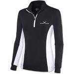 Black Crevice Damen Skirolli Zipper Shirt, zweifarbig, schwarz/weiß/weiß, 38