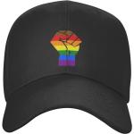 Schwarze Hip Hop LGBT Lesbian Pride Snapback-Caps aus Polyester für Damen Einheitsgröße für den für den Herbst 