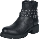 Schwarze Black Premium by EMP Biker-Boots & Bikerstiefeletten mit Nieten mit Reißverschluss für Damen Größe 41 mit Absatzhöhe 5cm bis 7cm 