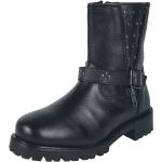 Schwarze Black Premium by EMP Biker-Boots & Bikerstiefeletten mit Reißverschluss aus Textil für Damen Größe 41 mit Absatzhöhe bis 3cm 