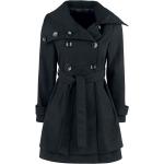 Schwarze Unifarbene Black Premium by EMP Wollmäntel aus Polyester für Damen Größe 4 XL für den für den Herbst 