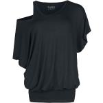 Schwarze Gothic Black Premium by EMP U-Boot-Ausschnitt T-Shirts für Damen Größe XS für Festivals 