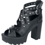 Schwarze Black Premium by EMP High Heels & Stiletto-Pumps mit Nieten mit Riemchen für Damen Größe 41 