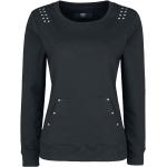 Schwarze Black Premium by EMP U-Boot-Ausschnitt Damensweatshirts mit Nieten Größe XXL für Festivals 