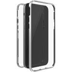 Black Rock - Hülle 360 Grad Glass Case passend für Apple iPhone 12 Pro Max I Magnet Verschluss, Durchsichtig, Cover (Transparent mit silbernem Rahmen)