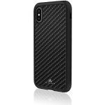 Black Rock - Robust Case Real Carbon Hülle für Apple iPhone X/Xs I Cover, Leder Handyhülle, kabelloses Laden, Fiber, TPU, Silikon (Schwarz)