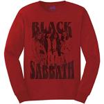 Rote Langärmelige Black Sabbath Herrenbandshirts Größe S 