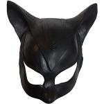 Schwarze Catwoman Katzenmasken aus Latex Einheitsgröße 