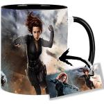 Black Widow Scarlett Johansson Tasse Innen & Henkel Schwarz Keramikbecher Mug