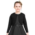 Schwarze Langärmelige Herzförmige Kinderübergangsjacken für Mädchen 