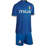 Blackshirt Company Italien Baby Trikot Set Fußball WM EM Fan Zweiteiler Blau Größe 86-92
