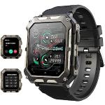 Reduzierte Wasserdichte Smartwatches mit Anruf-Funktion mit Bluetooth mit Pulsmesser für Herren zum Laufsport 