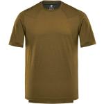 Khakifarbene Unifarbene Black Yak Rundhals-Ausschnitt T-Shirts für Herren Größe XXL 