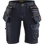 Marineblaue Jeans-Shorts mit Reißverschluss aus Mesh für Damen Größe XS 