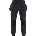 Marineblaue Blakläder Stretch-Jeans mit Reißverschluss aus Polyamid 