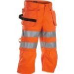 Orange Blakläder Satin-Shorts aus Satin 