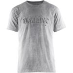 Reduzierte Graue Melierte Blakläder Rundhals-Ausschnitt T-Shirts aus Jersey für Herren Größe XL 