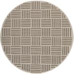 Reduzierte Braune Rugvista Runde Runde Teppiche 200 cm aus Polypropylen maschinenwaschbar 