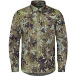 Braune Camouflage Blaser Button Down Kragen Jagdhemden mit Reißverschluss aus Polyester für Herren Größe M 