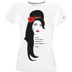 Blasfemus Damen T-Shirt Amy Winehouse - weiß - Large