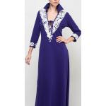 Royalblaue Oversize Langärmelige Maxi Lange Abendkleider aus Jersey für Damen Größe XS 
