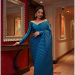Blaue Saris für Partys für Damen 