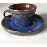 Cobaltblaue Vintage Teetassen Sets 200 ml glänzend aus Keramik 