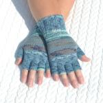 Braune Fingerlose Handschuhe & Halbfinger-Handschuhe für Herren Größe M für den für den Herbst 