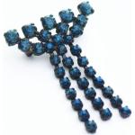 Blaue Juwelier Harnisch Broschen mit Strass 