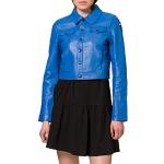 Hellblaue BLAUER Übergangsjacken aus Jersey für Damen Größe XL 