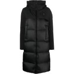 Reduzierte Schwarze Wasserdichte BLAUER Maxi Stehkragen Trenchcoats lang mit Reißverschluss aus Polyamid für Damen Größe M 