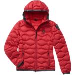 Rote BLAUER Daunenjacken mit Kapuze mit Reißverschluss mit Kapuze für Damen Größe L für den für den Winter 