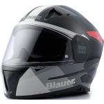Blauer Naca NF01B Helm, schwarz-grau-rot, Größe L