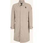 Beige Gesteppte BLAUER Trenchcoats mit Knopf aus Baumwolle für Herren Übergrößen 