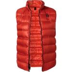 Rote Unifarbene BLAUER Stehkragen Daunenjacken mit Reißverschluss aus Polyamid für Herren Größe 3 XL für den für den Winter 
