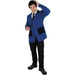 Blaue 50er Jahre Kostüme für Herren Größe XL 